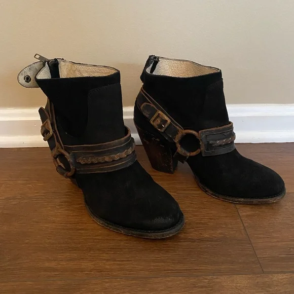 Freebird by Steven Black and Brown Ankle Booties - Picture 1 of 7